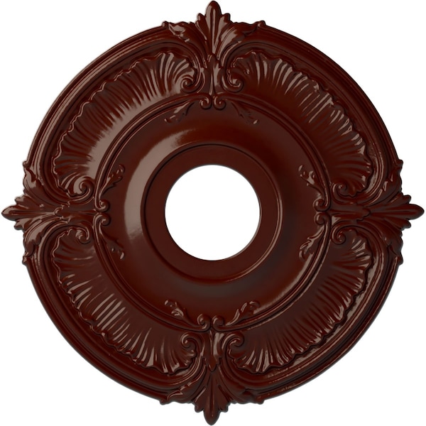 Ekena Millwork Attica Ceiling Medallion (Fits Canopies up to 5"), 18"OD x 4"ID x 5/8"P, Brushed Mahogany CM18ATBMF - main